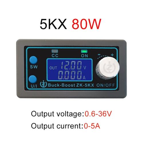 DC DC Buck-Boost Converter 5A 80W CC CV Power Module Adjusta