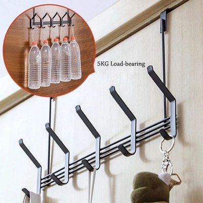 Over The Door Hanging Hooks 5 Storage Hooks Bathroom Organiz