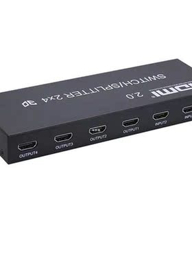 4K HDMI 2.0 Switcher 2X4 Splitter with HDMI 2.0 audio extrac
