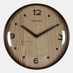 Simple Wood Glass Wall Clock Modern Design Luxury Creative R