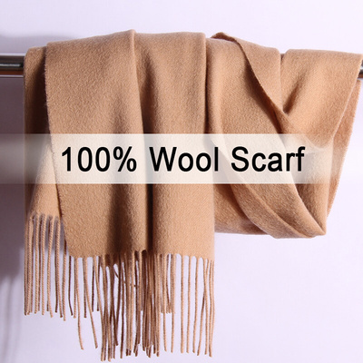Winter Pure Wool Scarf Neck Warmer Women Wrap