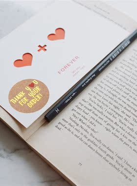 500pcs Thank You for Supporting My Business Kraft Sticker wi