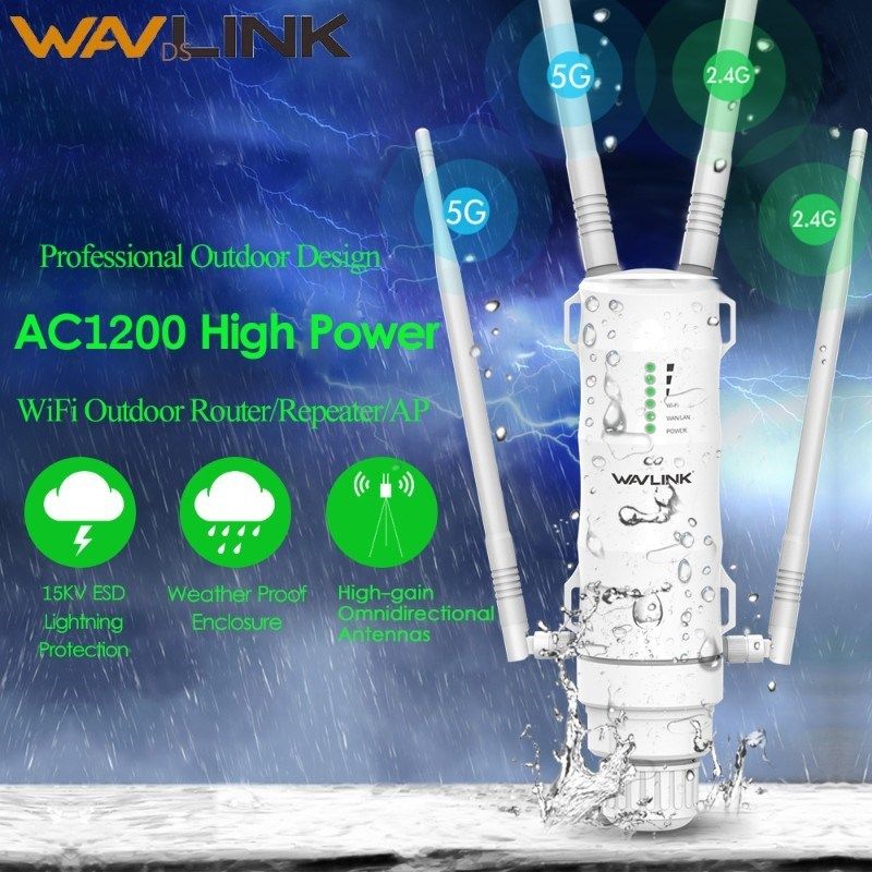 Wavlink High Power AC1200 Outdoor Wireless wifi Repeater AP/