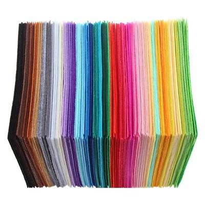 40pcs Multicolor DIY Craft Non-Woven Felt Fabric Polyester C