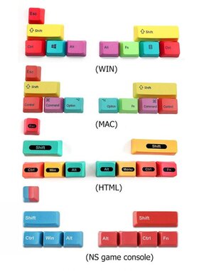 10pcs PBT Backlit Keycaps Doubleshot CMYK Keyset OEM Profile