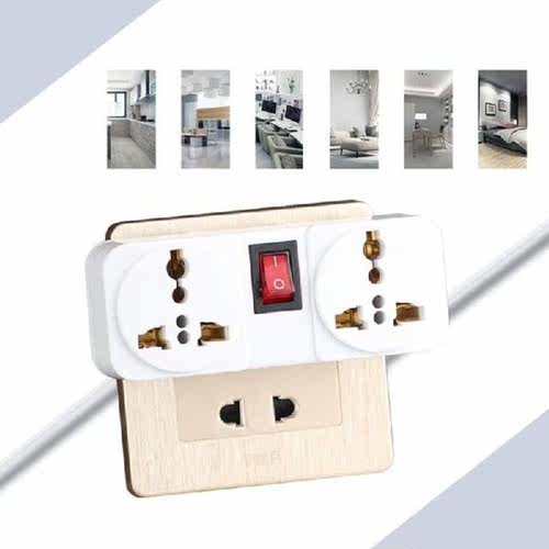 Universal UK 250V 10A Wall Socket Adapter Portable 2 Way