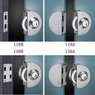 Stainless Steel Entry Gate 10-12mm Glass Door Lock Locks W K
