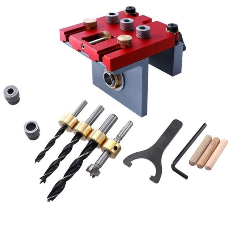 3-in-1 Punch Locator Aluminum Alloy Pocket Hole Adjustable