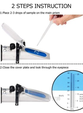 Handheld Grape refractometer for wine 0-25% Spirits Tester A