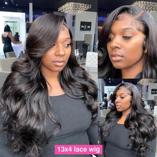 Body Wave 360 Full Lace Wig Human Hair Pre Plucked 13x6 Hd L