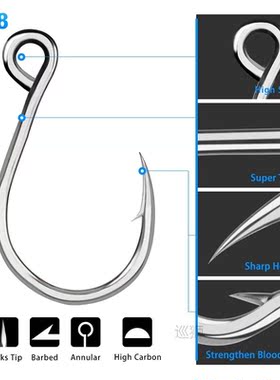 PROBEROS 100PCS Jigging Hooks 6-11/0 Strong High Carbon Stee