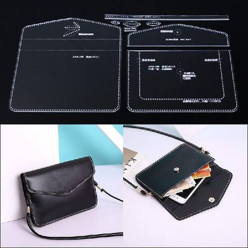 1Set DIY Handbag Shoulder Bag Leather Stencil Kit Template