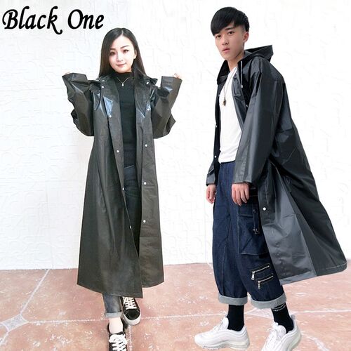 Women Raincoat Men Black Rain Clothes covers Impermeable Ra