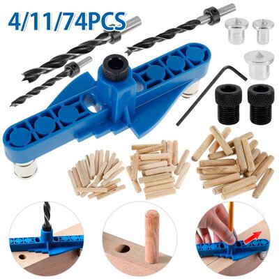 2 In 1 Vertical Pocket Hole Jig Woodworking 6/8/10mm Drillin