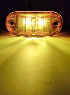 10PCS Warning Lights LEDs Diode Light Trailer Truck Yellow O