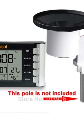 misol Rain Gauge, LCD display, Temperature Humidity measurem