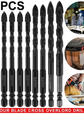10Pcs Hex Shank Drill Bit 5/6/8/10/12mm Reaming Drill Cement