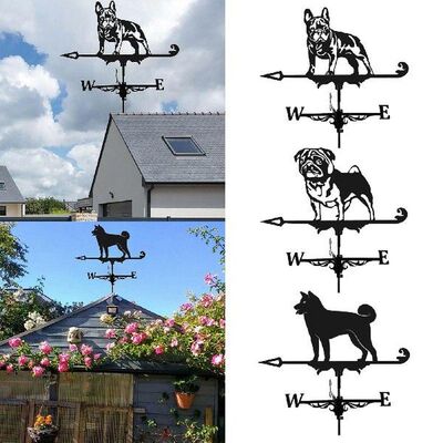 Animals Dog Weather Vane Farm Wind Direction Indictor for