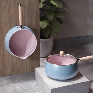 Pink Blue Pan Non-stick Pan Noodle Pot Milk Pot Aluminum Woo