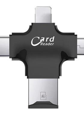 4 in 1 Card Reader Type C Micro-USB Adapter Micro-TF/SD Card