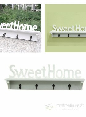 4 Hooks Hat Key Holder Wall Mounted Clothes Hanger Laundry C