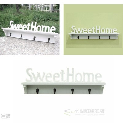 4 Hooks Hat Key Holder Wall Mounted Clothes Hanger Laundry C