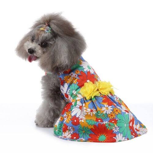 Pet Dog Clothes Flower Skirt Dog Clothes Love Skirt Spring