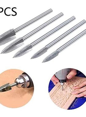 5 Pcs Engraving Drill Bits High Speed Steel Milling Cutter C