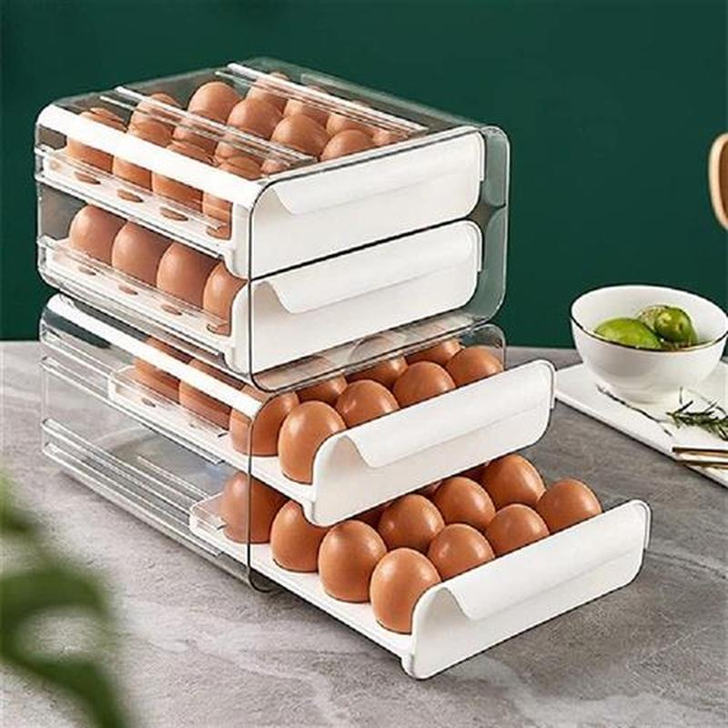 Transparent Plastic Egg Storage Box Anti-Drop Food Storage