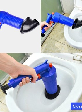 Dredge Plug Air Pump Pipe Plunger Toilet Drain Cleaner Sewe