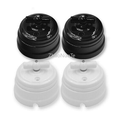 4pcs High Quality Home Improvement Retro EU Ceramic Knob Swi