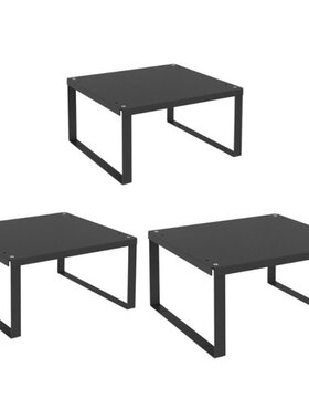 New malist Black Metal Cabinet Shelf Organizers Stackabl