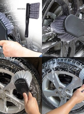 2PCS Car Tire Cleaning Brush Soft Bristle And Microfiber Whe