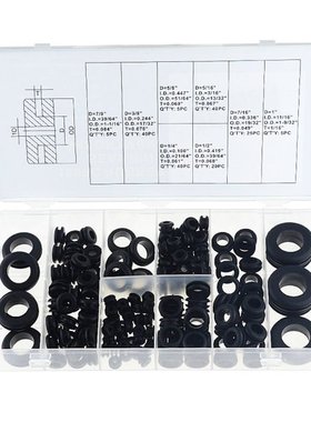 180PCS/BOX 1in -7/8in Rubber Grommets 8 Popular Sizes Retain