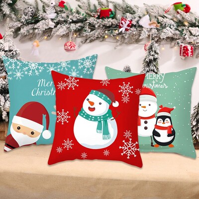 Pillowcase 45X45Cm Christmas Cushion Cover Merry Christmas 2
