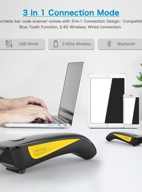 NETUM C750 Bluetooth Wireless 2D Barcode Scanner Pocket QR B
