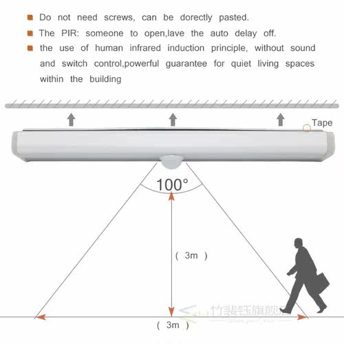 Excellent Portable Motion Sensor LED Bar light Bulb Battery