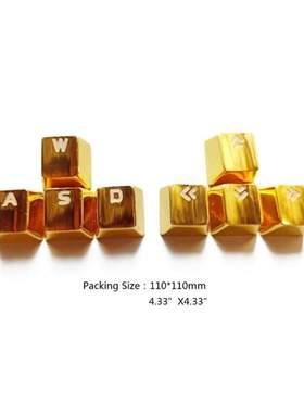 8Pcs Metal Keycaps WASD ARROW Zinc Alloy KeyCap Backlit Key