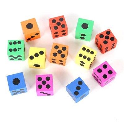 12pcs EVA Foam Baby Dices Children Big Foam Playing Dice Foa