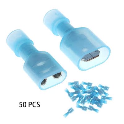 50pcs  Nylon Terminator Set 16-14AWG Blue Fully Insulate