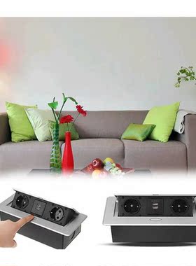 ultifunctional Desktop -Up Socket Aluinu Alloy Dual USB C