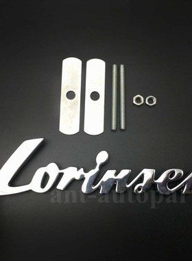 2pcs 3D Metal Lorinser Logo Car Front Grille Grill Badge Emb