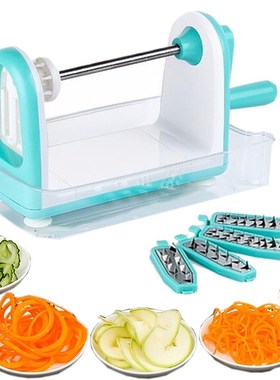 5 Blades Vegetable Spiralizer Cuuter Spiral Slicer Grater Pe