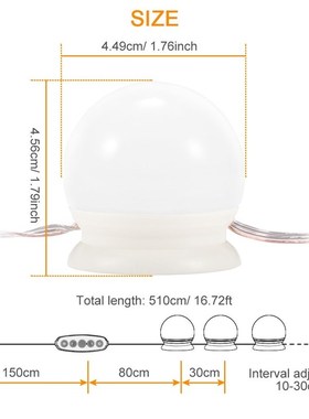 20--Glue Stickers-Color Vanity-Mirror Wall Light Table-Lamp