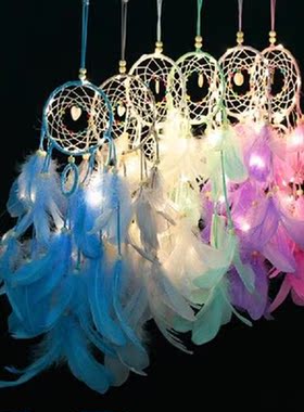 Dream Catcher Led Handmade Dreamcatcher Feathers Night