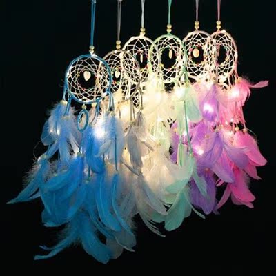 Dream Catcher Led Handmade Dreamcatcher Feathers Night