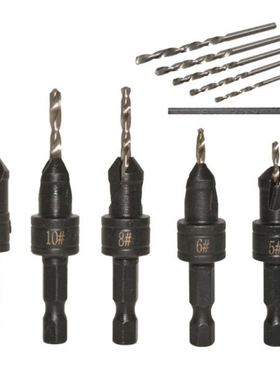 Hexagon Shank Countersunk Drill Bits for Metal Wood 9/64 1/