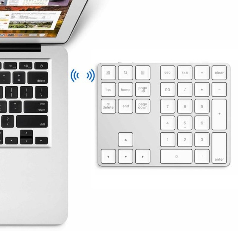 Bluetooth-compatible Wireless Numeric Keypad 34 Keys Digital