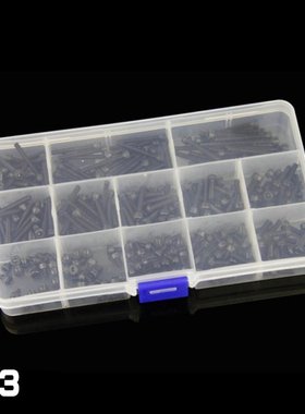 260PCS 12.9 Grade M3 Allen Hex Socket Cap Head Black Screw B