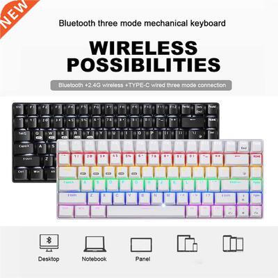Mechanical Keyboard Gaming Keyboards 68Key Bluetooth 2.4GHz